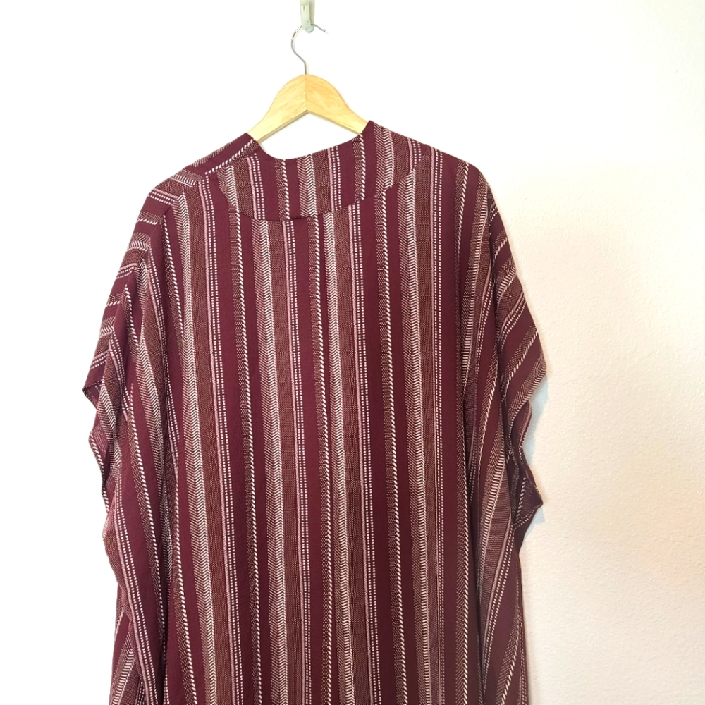Sadie & Sage Brown Aztec Southwestern Kimono Cardigan – Boho Fall Layer – Small - Picture 11 of 13